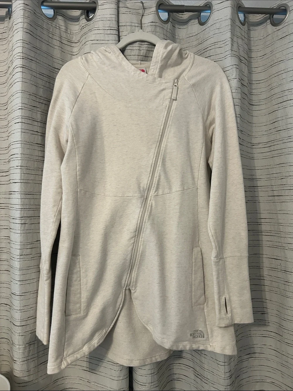 The North Face Women's Cream Asymmetrical Zip Hoodie